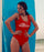 Swimwear - Prima Vintage Style Red One-Piece Swimsuit