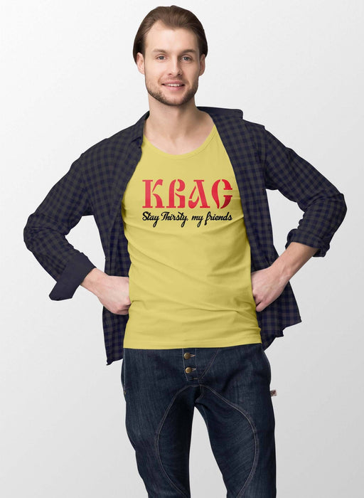 T-Shirts - Kvas - Vintage Style Yellow  T-shirt