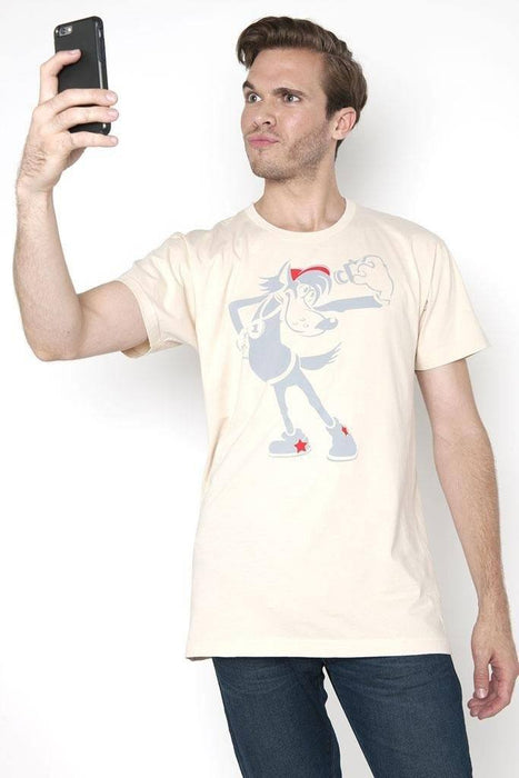 T-Shirts - Wolf Russian Street Art Style Unisex T-Shirt